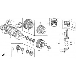 Coussinets vilebrequin OEM Honda B16/B18