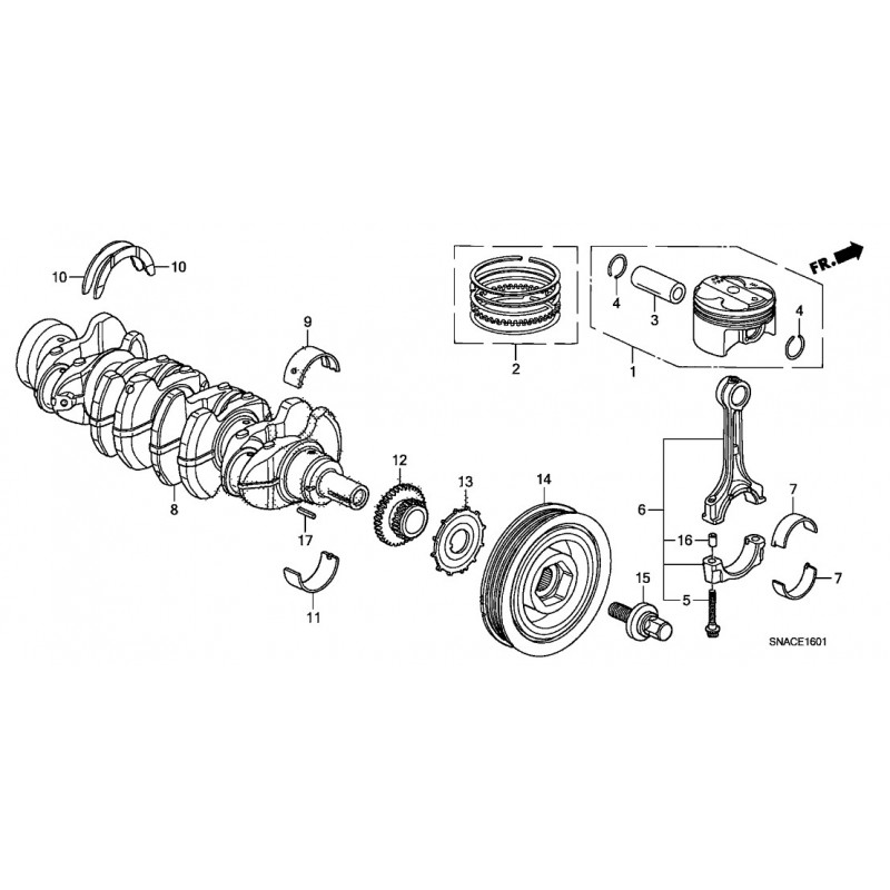 Coussinet vilebrequin OEM Honda K20