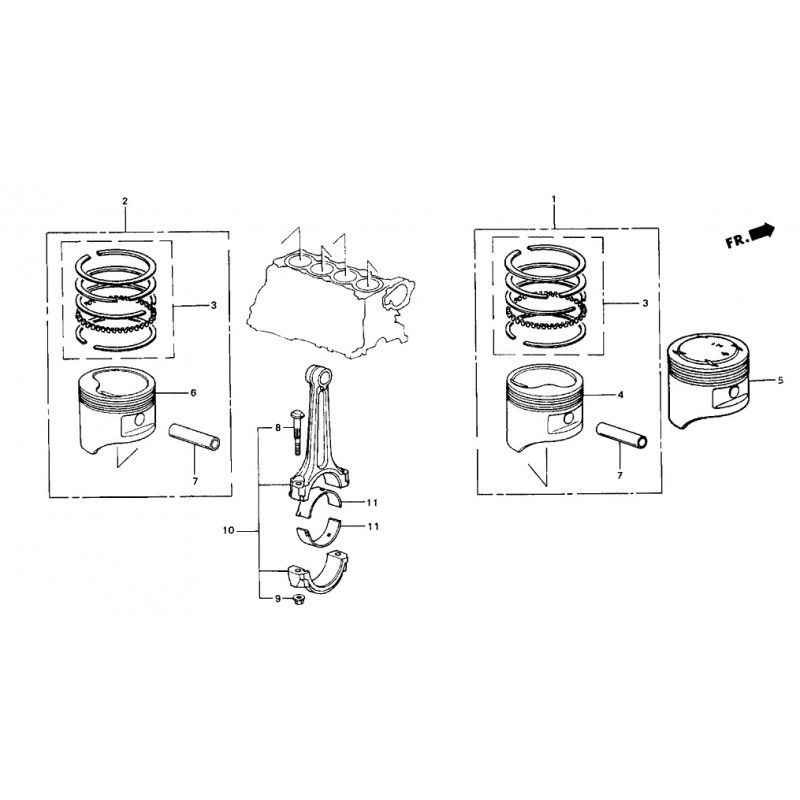 Coussinet de bielles OEM Honda B16A